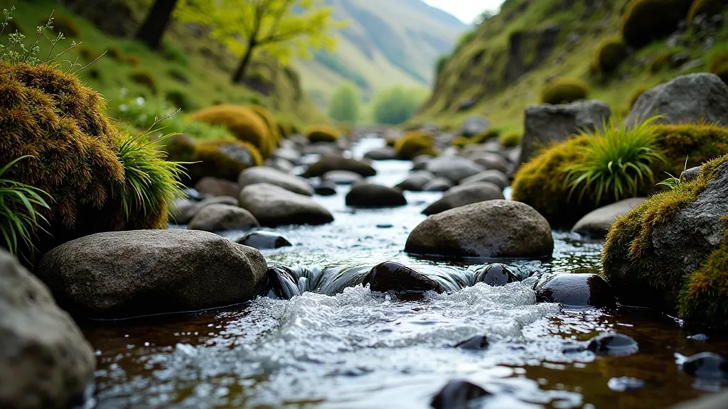 Water stream in Glenmalure valley