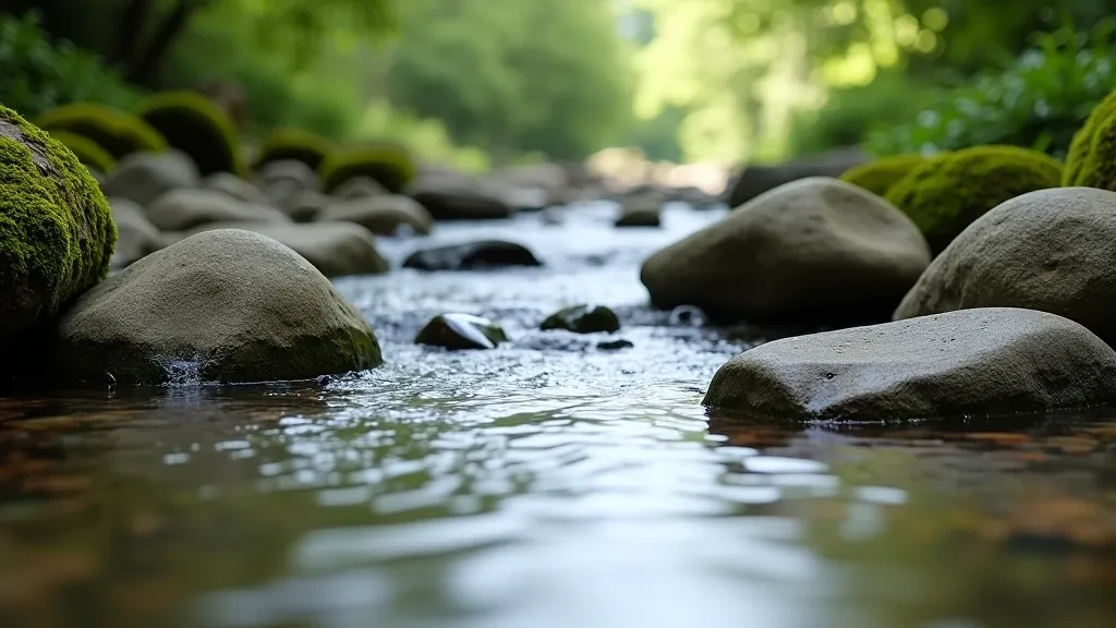 Natural river pool surrounded by smooth rocks and green vegetation in Glenmalure